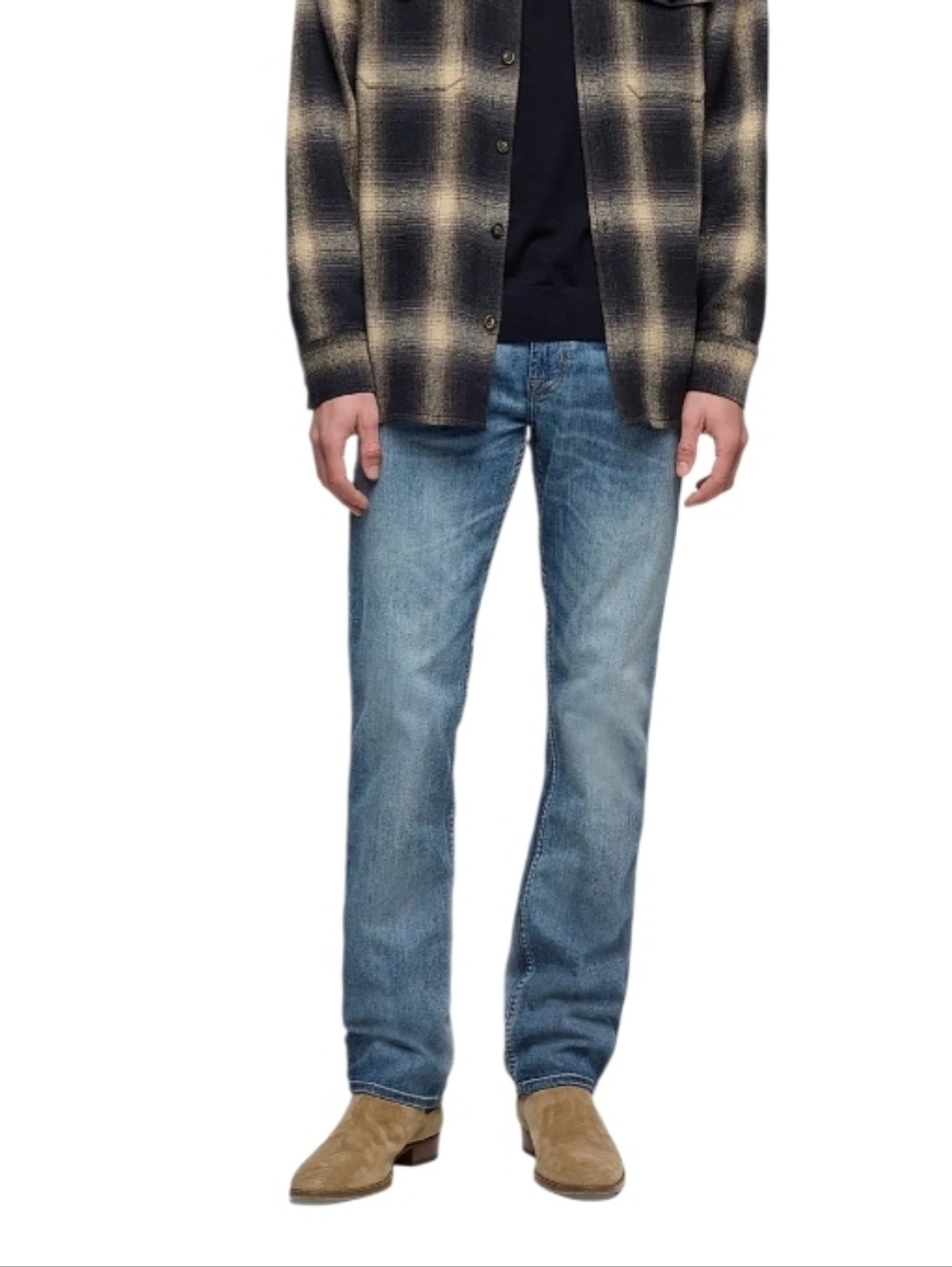 7 For All Mankind Relaxed Bootcut Denim Buttonfly Jeans